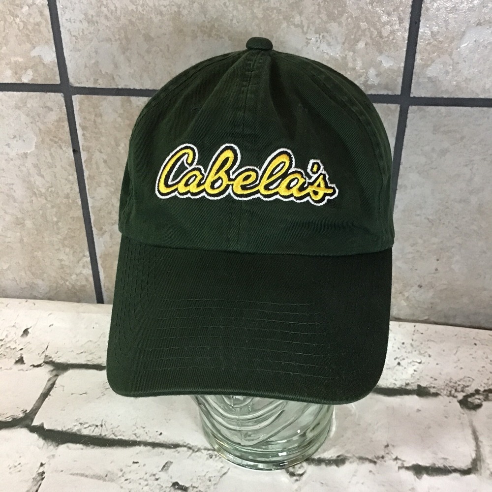 Cabela's Hat Mens Dark Forest‎ Green Strapback Adjustable Ball Cap